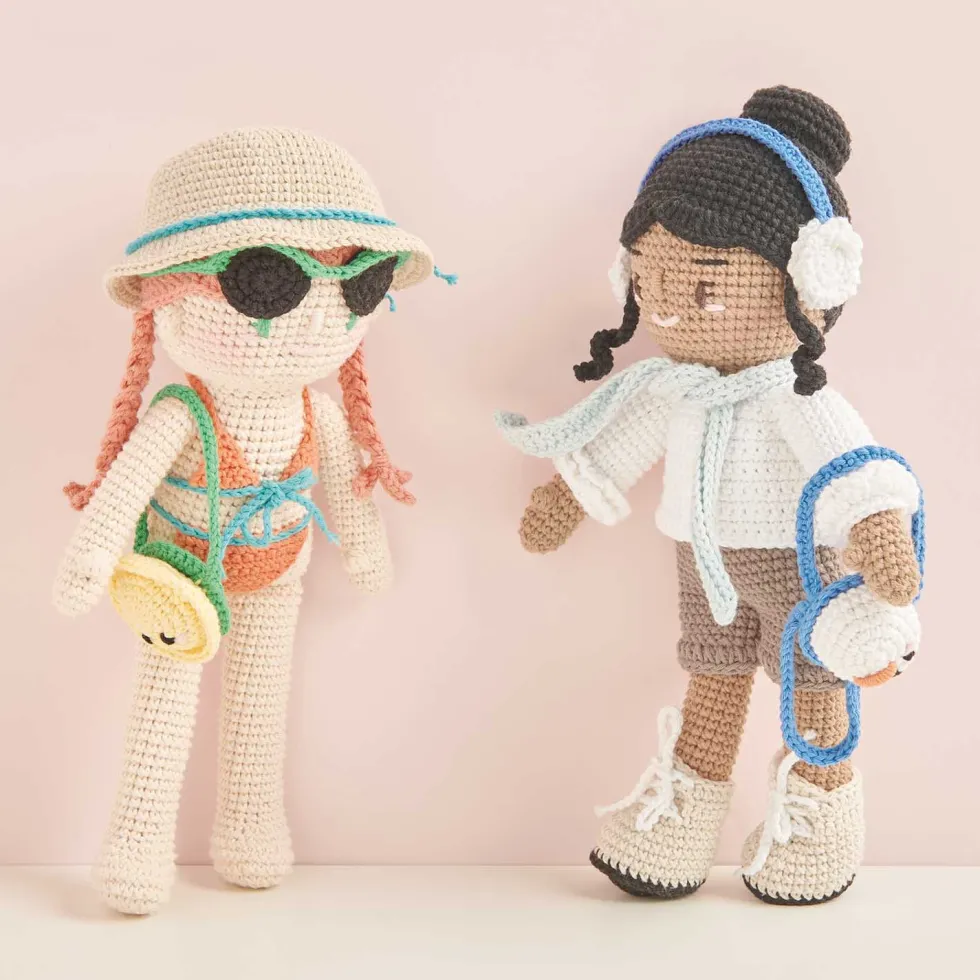 Zestaw do szydełkowania Ricorumi Dollies - Rico Design - Holiday Girlfriends