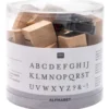 Zestaw drewnianych stempli ABC - Rico Design - alfabet, 30 szt.