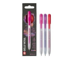 Zestaw długopisów żelowych Gelly Roll Metallic 3C - Sakura - 0,45 mm, 3 szt.