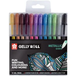 Zestaw długopisów żelowych Gelly Roll - Sakura - Metallic, 12 szt.
