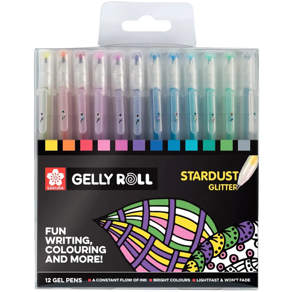 Zestaw długopisów żelowych Gelly Roll - Sakura - Stardust, 12 szt.