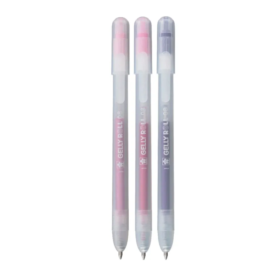 Zestaw długopisów żelowych Gelly Roll Stardust 3C - Sakura - 0,45 mm, 3 szt.