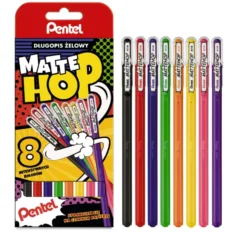 Zestaw długopisów żelowych Mattehop - Pentel - 8 kolorów