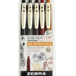 Zestaw długopisów żelowych Sarasa Clip Vintage - Zebra - Light Colors 5 szt.