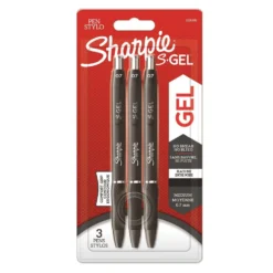 Zestaw długopisów żelowych S-Gel - Sharpie - czarne, 0,7 mm, 3 szt.