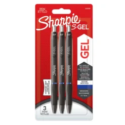 Zestaw długopisów żelowych S-Gel - Sharpie - niebieskie, 0,7 mm, 3 szt.