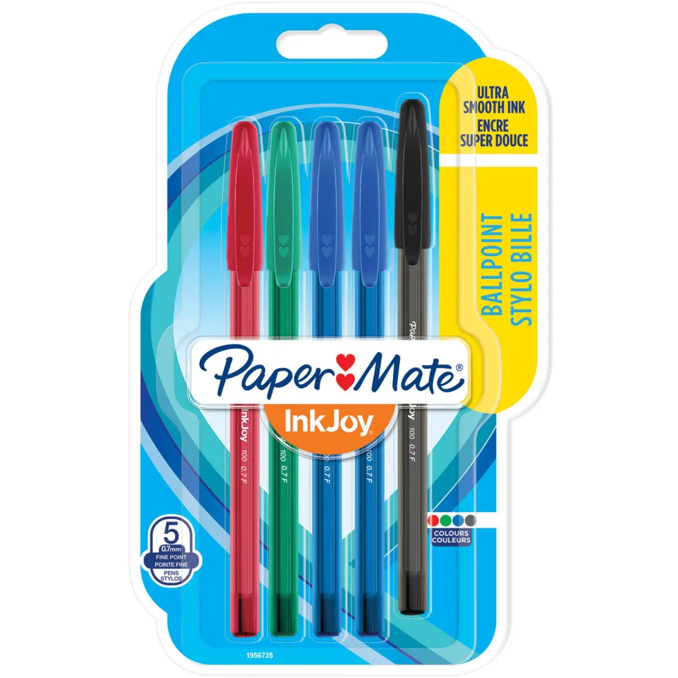 Zestaw długopisów InkJoy 100 - Paper Mate - 0,7 mm, 5 szt.