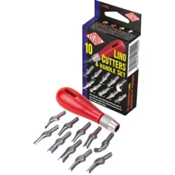 Zestaw dłutek do linorytu Lino Cutters & Handle Kit - Essdee - 11 szt.