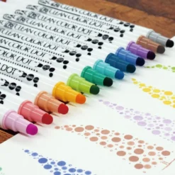 Zestaw dwustronnych pisaków Zig Clean Color Dot - Kuretake - 12 szt.