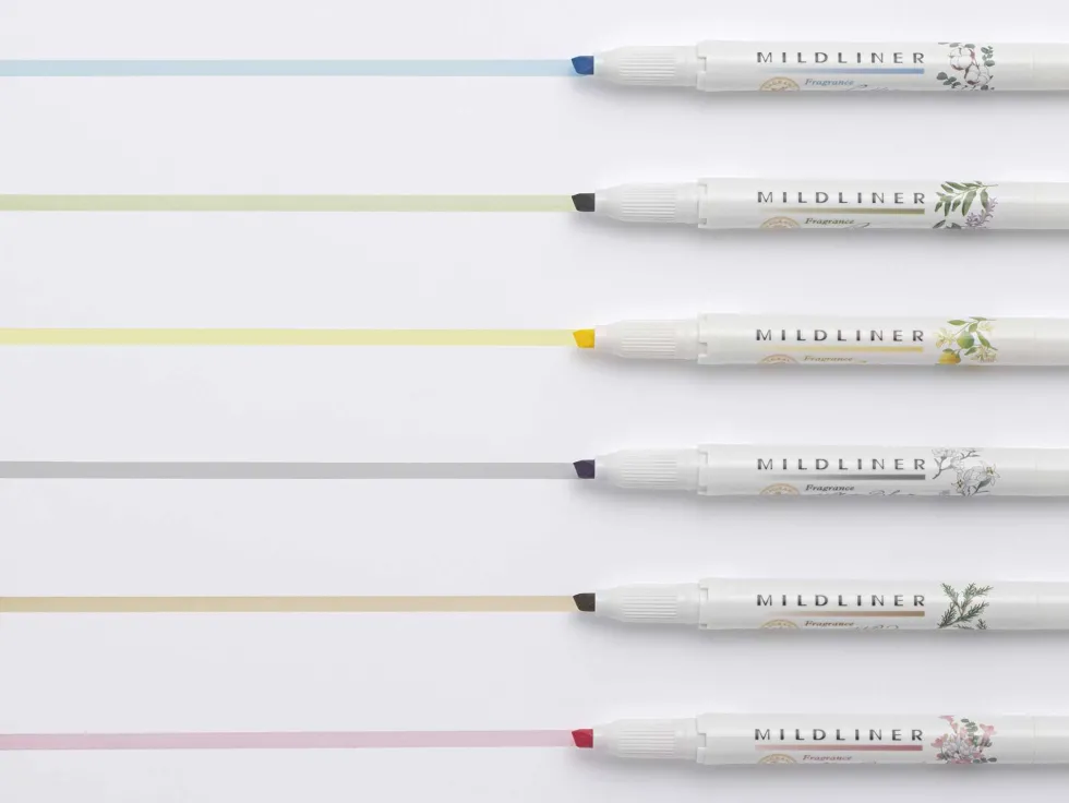 Zestaw dwustronnych zakreślaczy Mildliner Fragrance - Zebra - 6 szt.