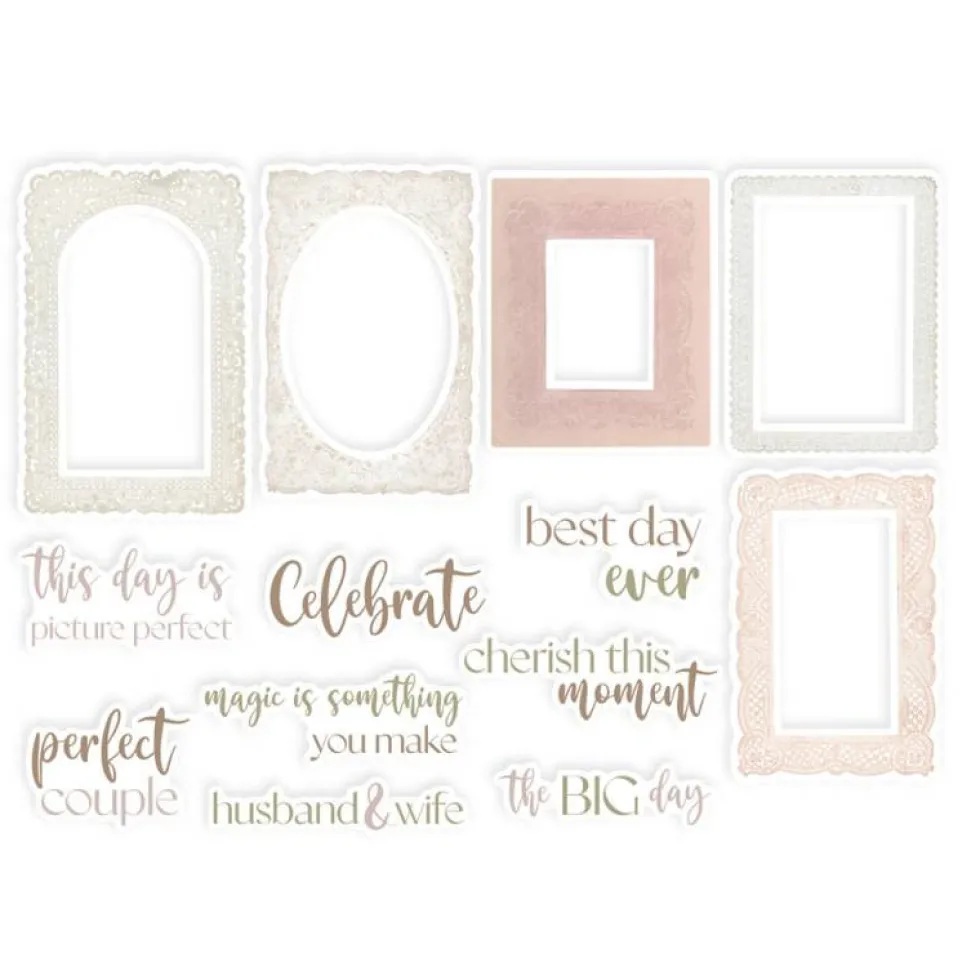 Zestaw elementów Frames and Words - Piątek Trzynastego - Love and lace 13 szt.
