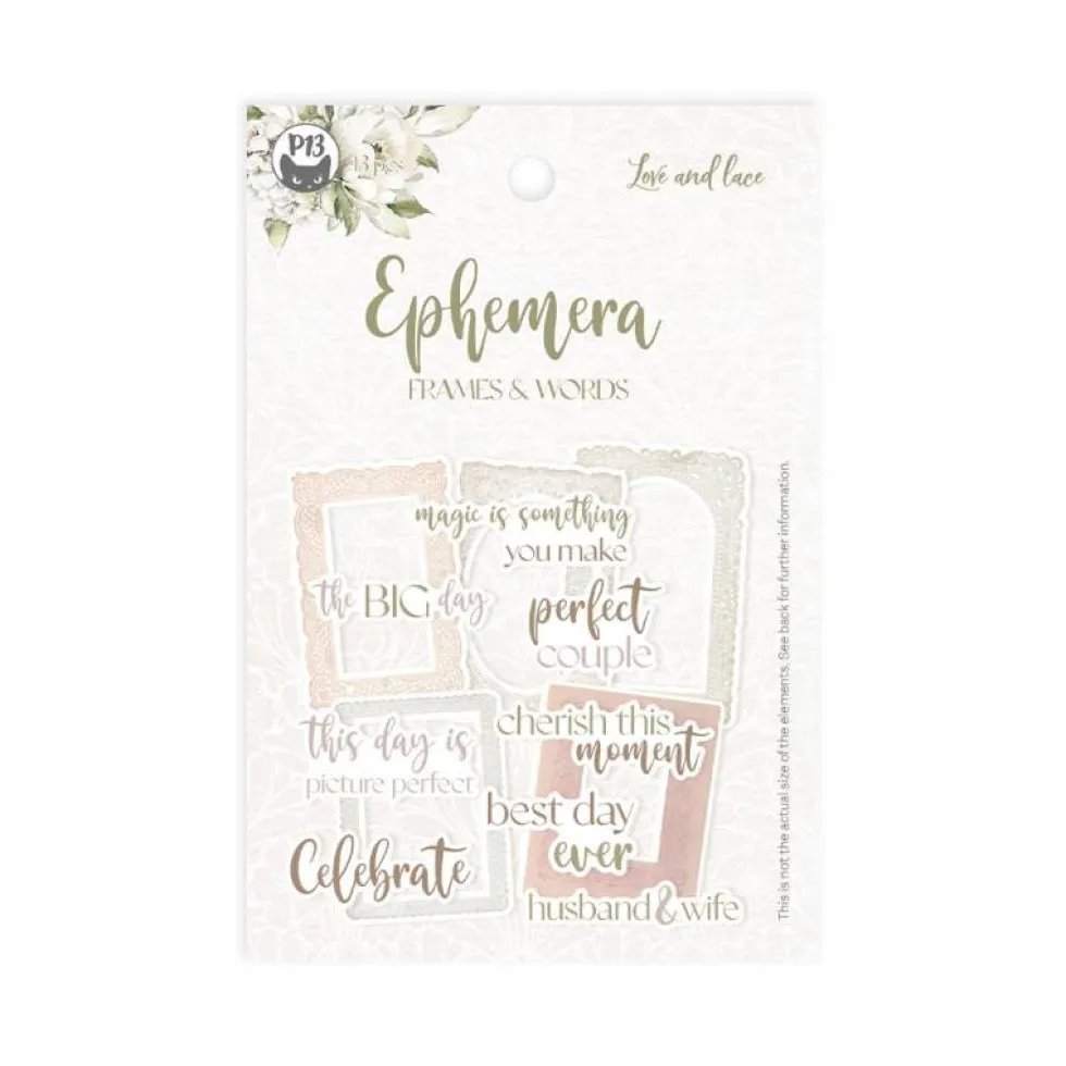 Zestaw elementów Frames and Words - Piątek Trzynastego - Love and lace 13 szt.