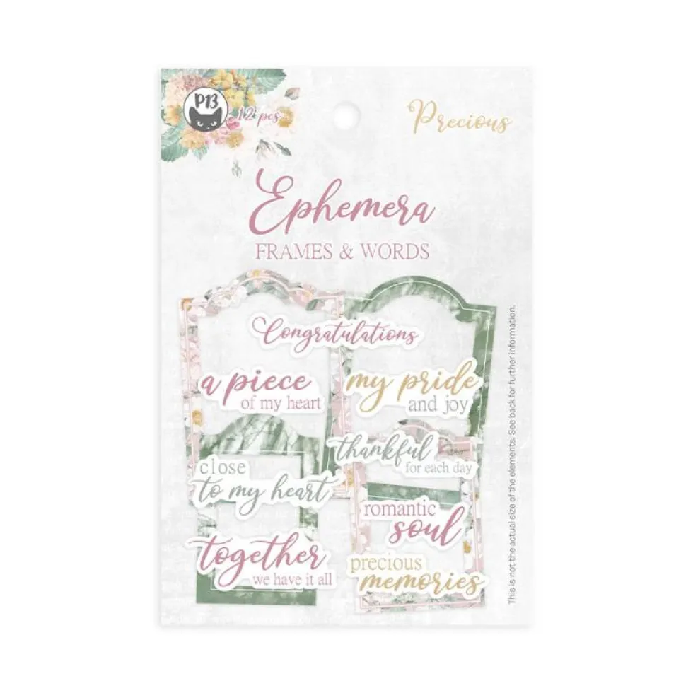 Zestaw elementów Frames and Words - Piątek Trzynastego - Precious 12 szt.