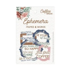 Zestaw elementów Frames & Words - Piątek Trzynastego - Coffee Break 12 szt.