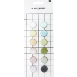 Zestaw farb akrylowych Acrylini Pastel - Rico Design - 12 x 3,5 ml