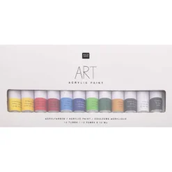 Zestaw farb akrylowych ART - Rico Design - 12 kolorów x 12 ml