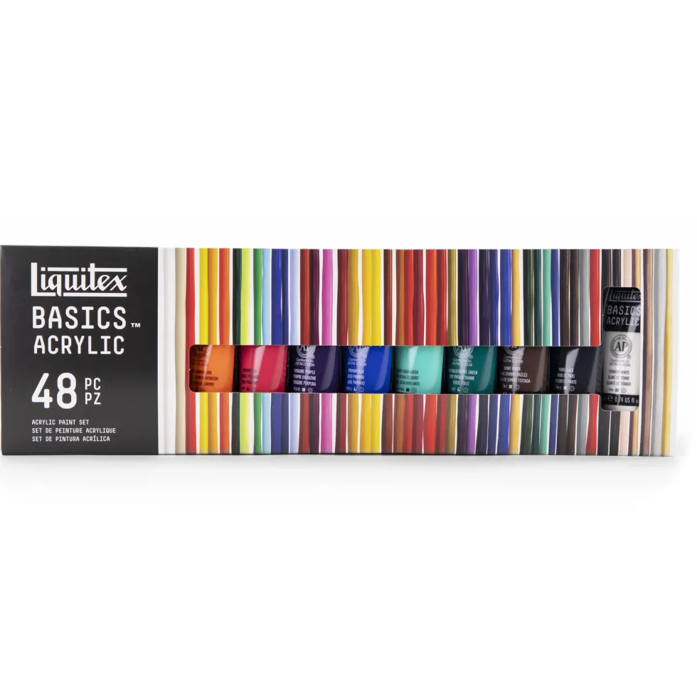 Zestaw farb akrylowych Basics Acrylic - Liquitex - 48 kolorów x 22 ml