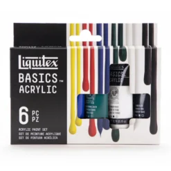 Zestaw farb akrylowych Basics Acrylic - Liquitex - 6 kolorów x 22 ml