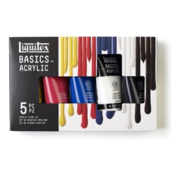 Zestaw farb akrylowych Basics Acrylic - Liquitex - 5 kolorów x 75 ml