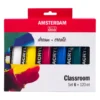 Zestaw farb akrylowych, Classroom - Amsterdam - 6 kolorów x 120 ml