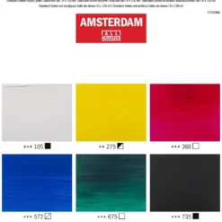 Zestaw farb akrylowych, Classroom - Amsterdam - 6 kolorów x 120 ml
