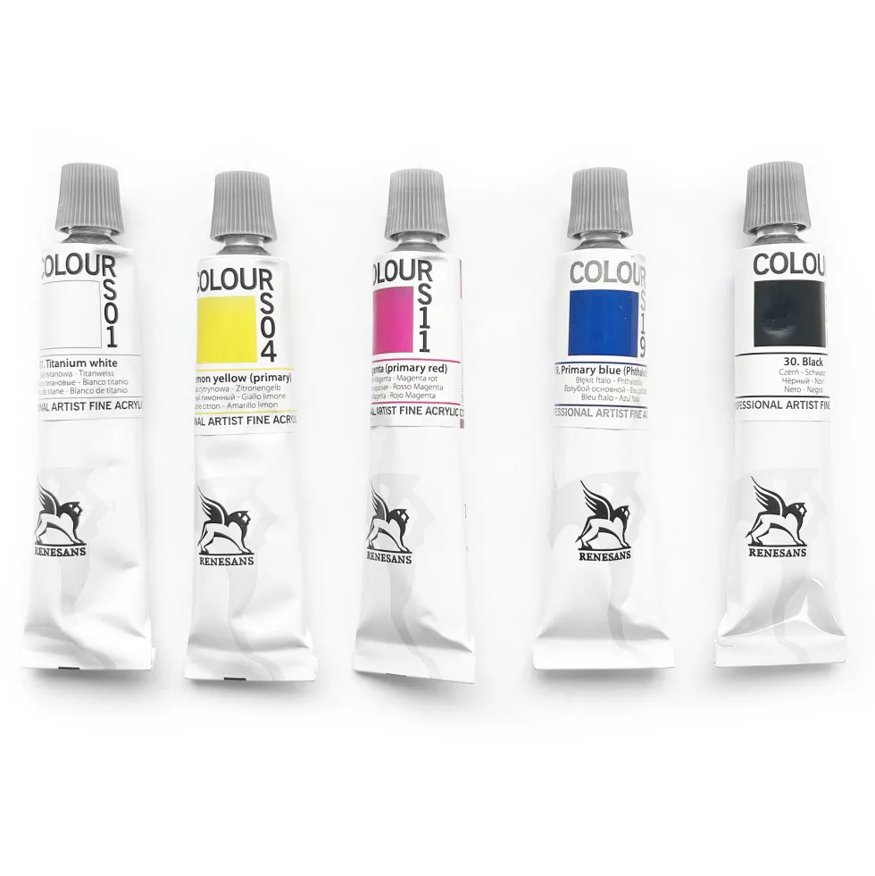 Zestaw farb akrylowych Colours - Renesans - 5 x 20 ml