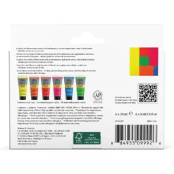 Zestaw farb akrylowych Galeria Fluorescent Set - Winsor & Newton - 6 x 20 ml