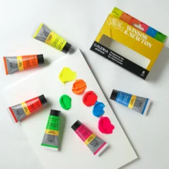 Zestaw farb akrylowych Galeria Fluorescent Set - Winsor & Newton - 6 x 20 ml