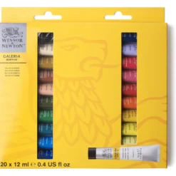 Zestaw farb akrylowych Galeria - Winsor & Newton - 12 ml x 20 szt.