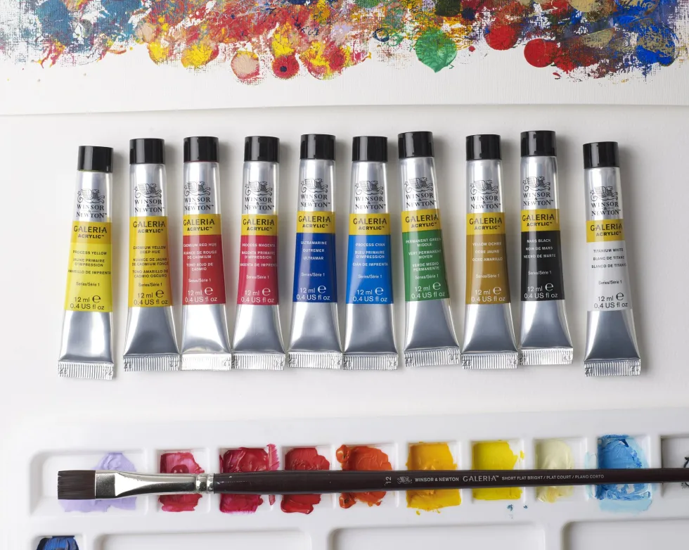 Zestaw farb akrylowych Galeria - Winsor & Newton - 12 ml x 10 szt.