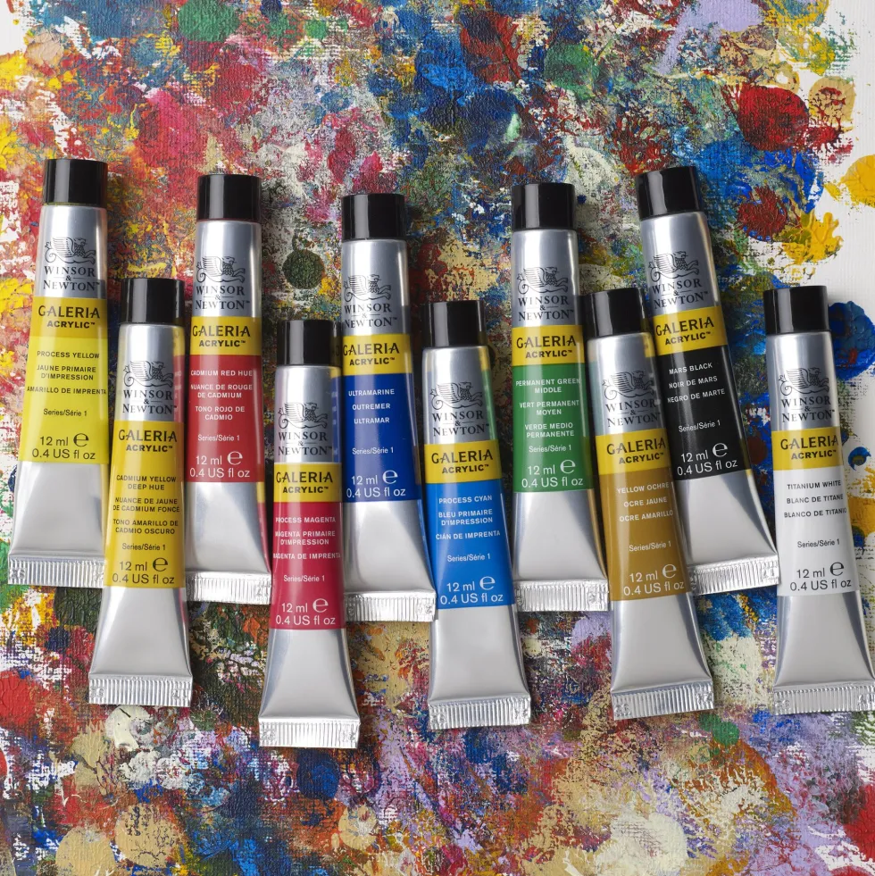Zestaw farb akrylowych Galeria - Winsor & Newton - 12 ml x 10 szt.