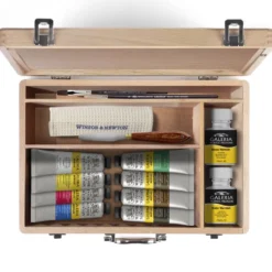 Zestaw farb akrylowych Galeria z akcesoriami - Winsor & Newton - 15 szt.