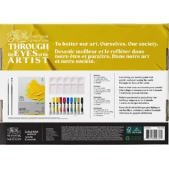 Zestaw farb akrylowych Galeria z akcesoriami - Winsor & Newton - 14 szt.