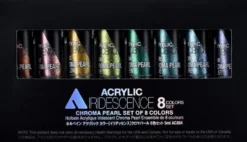 Zestaw farb akrylowych Iridescence Acrylic - Holbein - Chroma Pearl, 8 kolorów x 5 ml