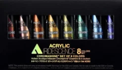 Zestaw farb akrylowych Iridescence Acrylic - Holbein - Chromashine, 8 kolorów x 5 ml