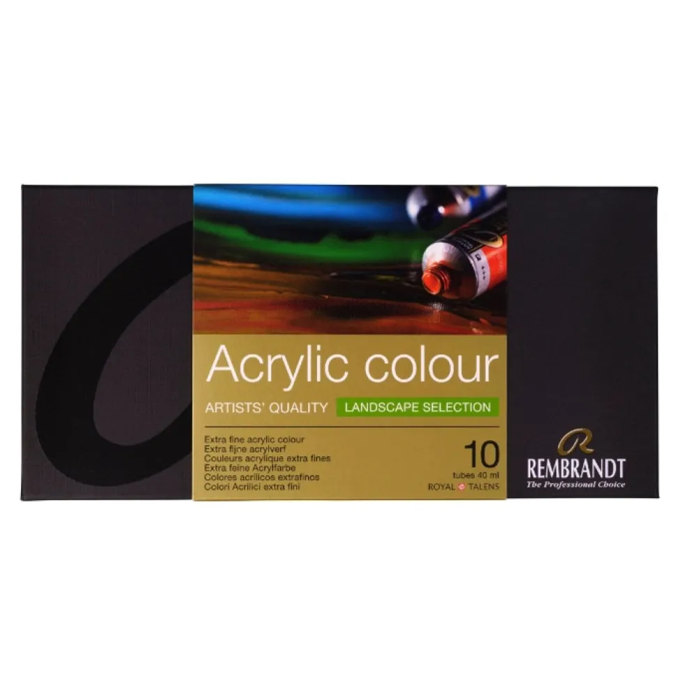 Zestaw farb akrylowych Landscape - Rembrandt - 10 kolorów x 40 ml