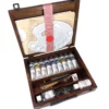 Zestaw farb akrylowych Maxi Acril w drewnianej walizce - Renesans - 9 kolorów x 60 ml