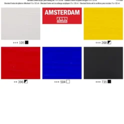 Zestaw farb akrylowych, Mixing - Amsterdam - 5 kolorów x 120 ml