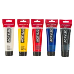 Zestaw farb akrylowych, Mixing - Amsterdam - 5 kolorów x 120 ml