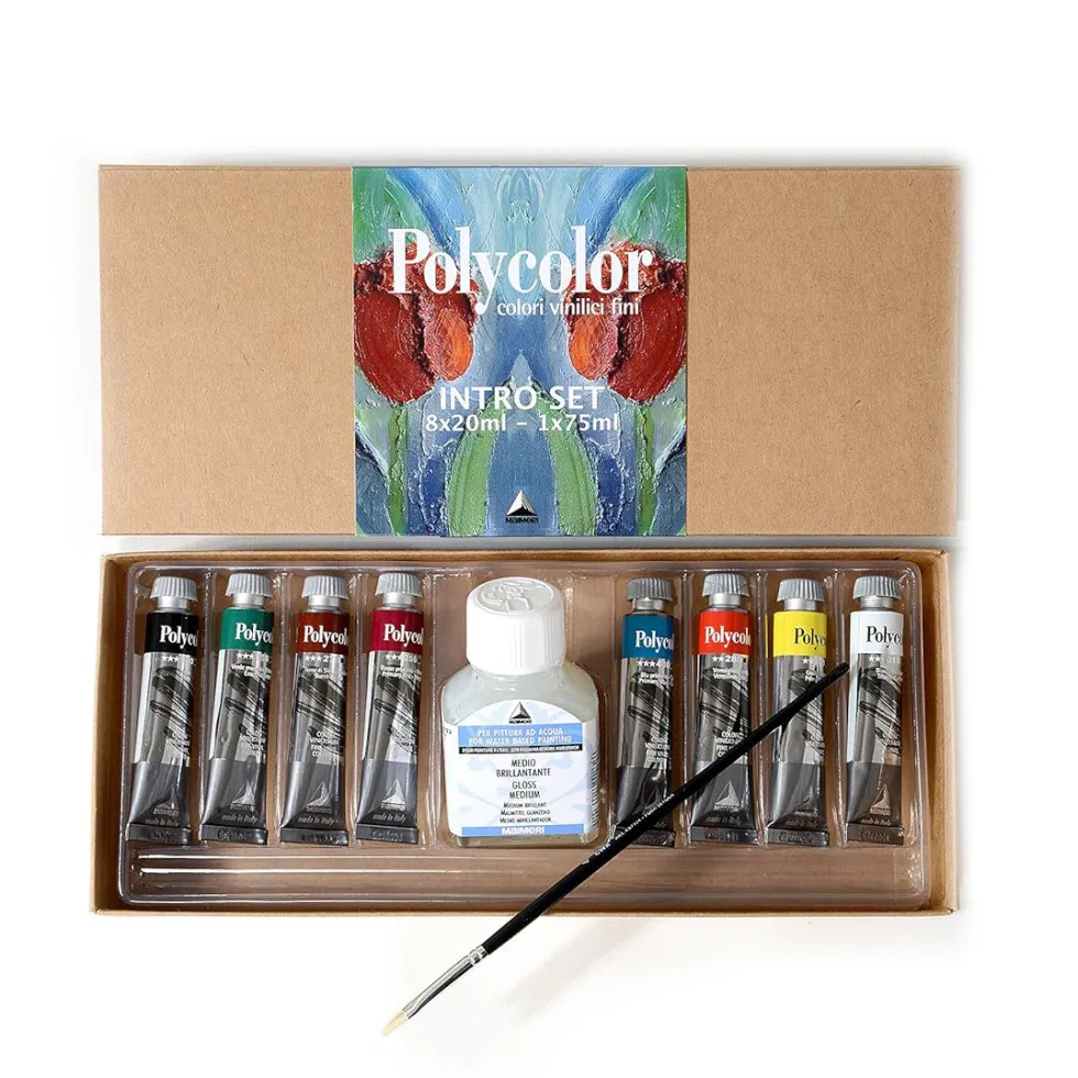 Zestaw farb akrylowych Polycolor - Maimeri - 8 x 20 ml