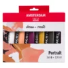 Zestaw farb akrylowych, Portrait - Amsterdam - 6 kolorów x 120 ml