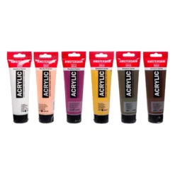 Zestaw farb akrylowych, Portrait - Amsterdam - 6 kolorów x 120 ml