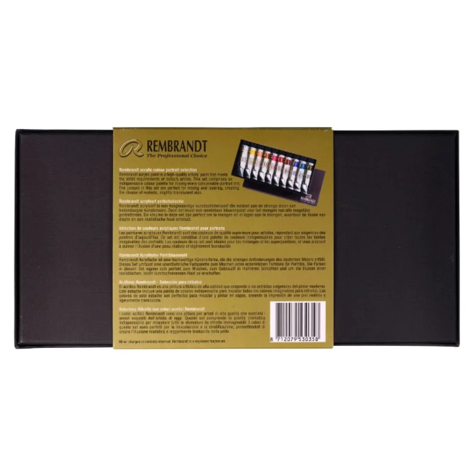 Zestaw farb akrylowych Portrait - Rembrandt - 10 kolorów x 40 ml