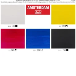 Zestaw farb akrylowych, Primary - Amsterdam - 5 kolorów x 120 ml