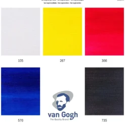 Zestaw farb akrylowych Primary - Van Gogh - 5 kolorów x 40 ml