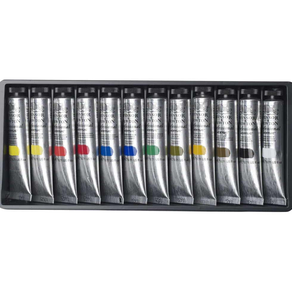 Zestaw farb akrylowych Professional - Winsor & Newton - 12 kolorów x 20 ml