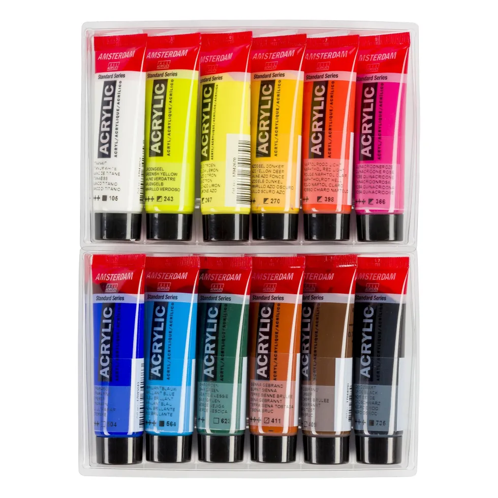 Zestaw farb akrylowych w tubkach - Amsterdam - Landscape, 12 kolorów x 20 ml