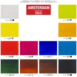 Zestaw farb akrylowych w tubkach - Amsterdam - Landscape, 12 kolorów x 20 ml