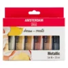 Zestaw farb akrylowych w tubkach - Amsterdam - Metallic, 6 kolorów x 20 ml
