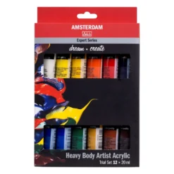 Zestaw farb akrylowych w tubkach Expert - Amsterdam - 12 kolorów x 20 ml